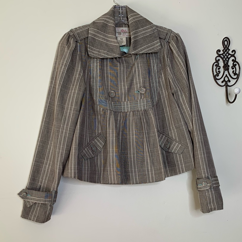 Plugg Double Breasted Cropped Swing Jacket - image 8